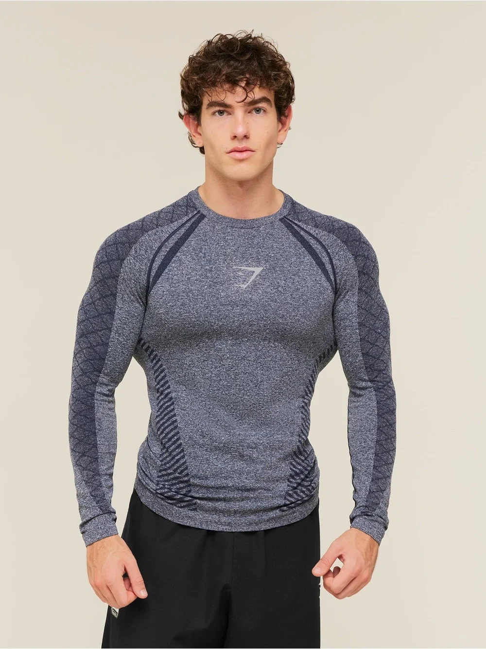 Gymshark Men's Devant Seamless Compression Long Sleeve Top